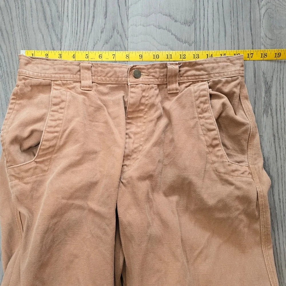 Orvis Canvas Work Pants  Men's 32 Terracotta Tan Cotton Straight Leg RN70534
